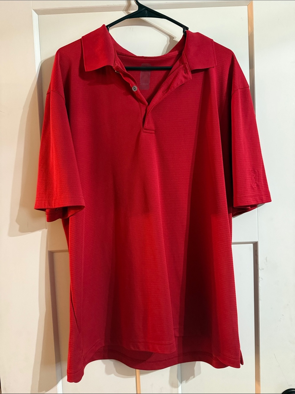 PGA Tour Red Short Sleeve Polo